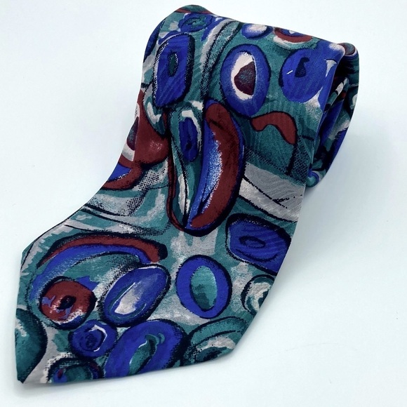 La Fenice‎ 100% silk abstract pattern tie. Extra long. - Picture 7 of 7